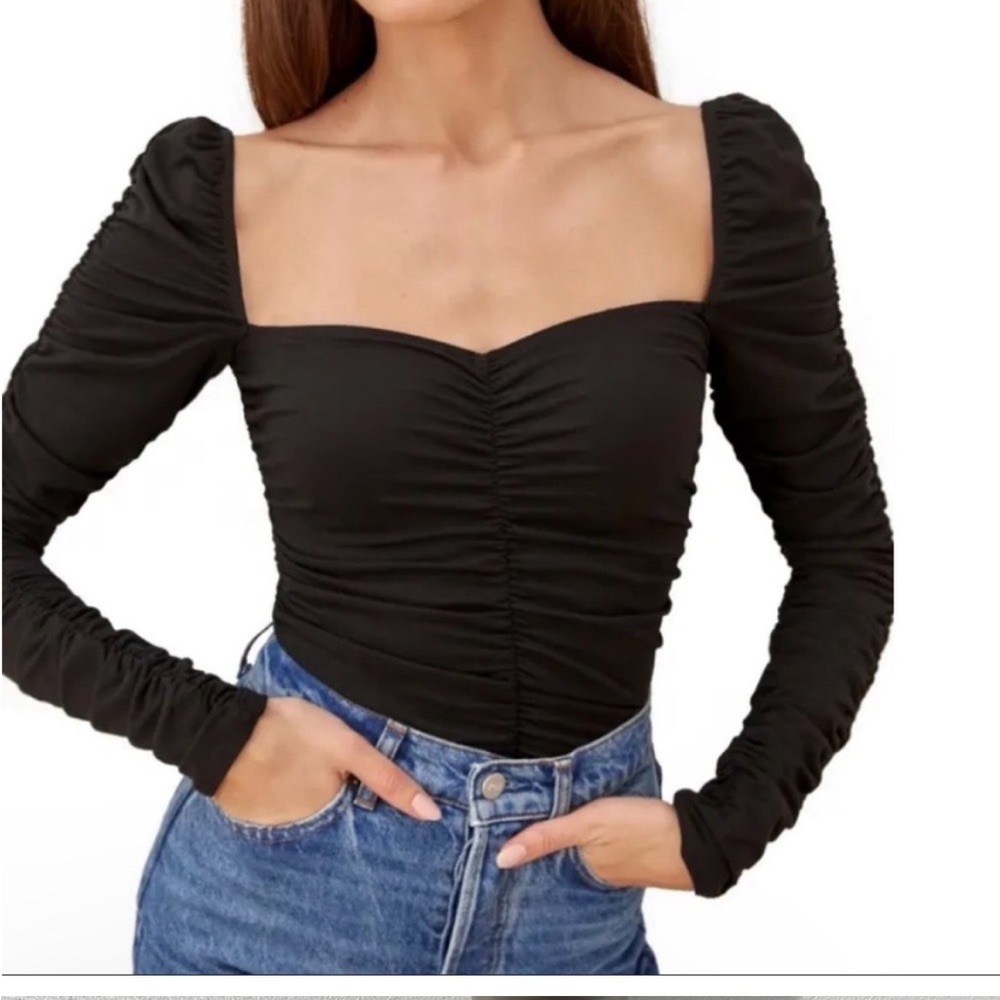 Gorgeous Reformation Queen Anne Esra Knit Top-NWOT